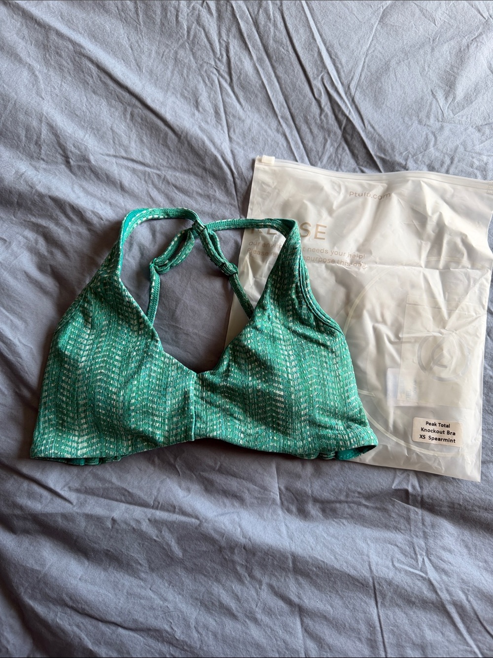 NWT Ptula Peak Total Knockout Spearmint Bra